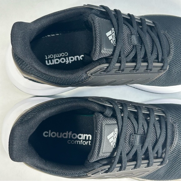 Adidas EQ19 Cloud Foam Comfort Black/ White Athletic Running Shoes; Women’s Sz 6 - Picture 13 of 16